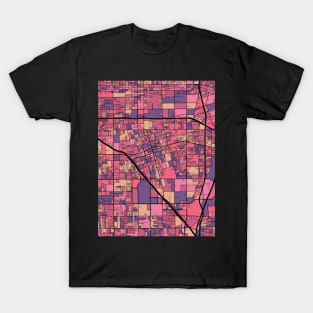 Anaheim Map Pattern in Purple & Pink T-Shirt